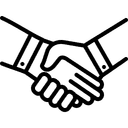 Skaka hand ikon